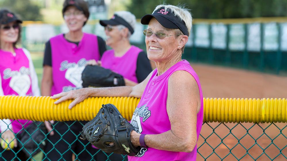 Shoulder surgery patient back to playing softball pain free